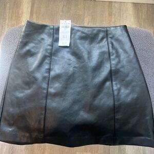 Abercrombie faux leather skort
